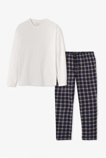 Ensemble pyjama en flanelle &agrave; carreaux