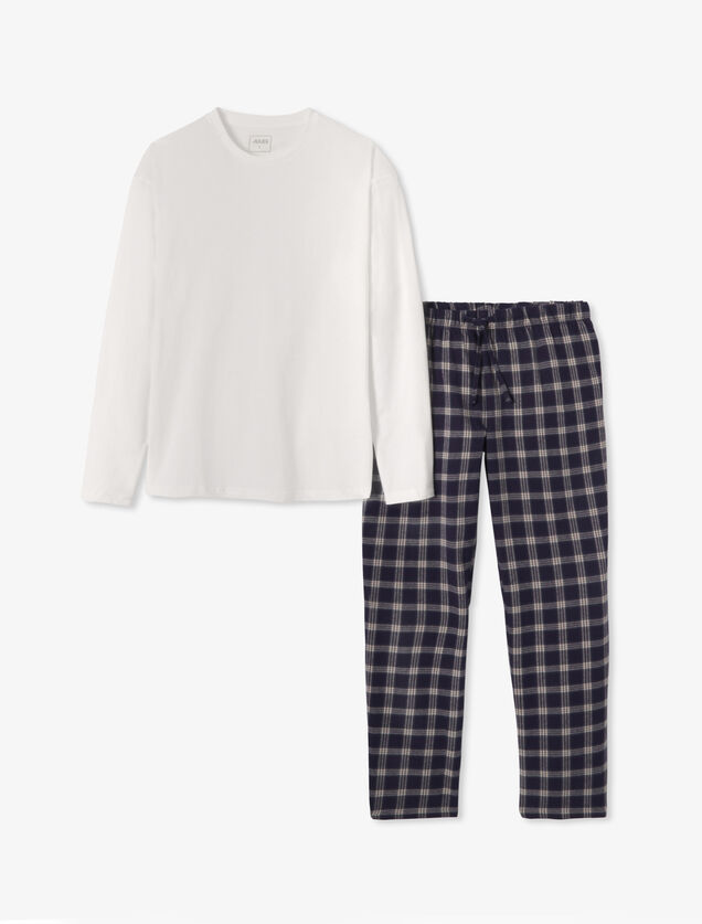 Ensemble pyjama en flanelle &agrave; carreaux
