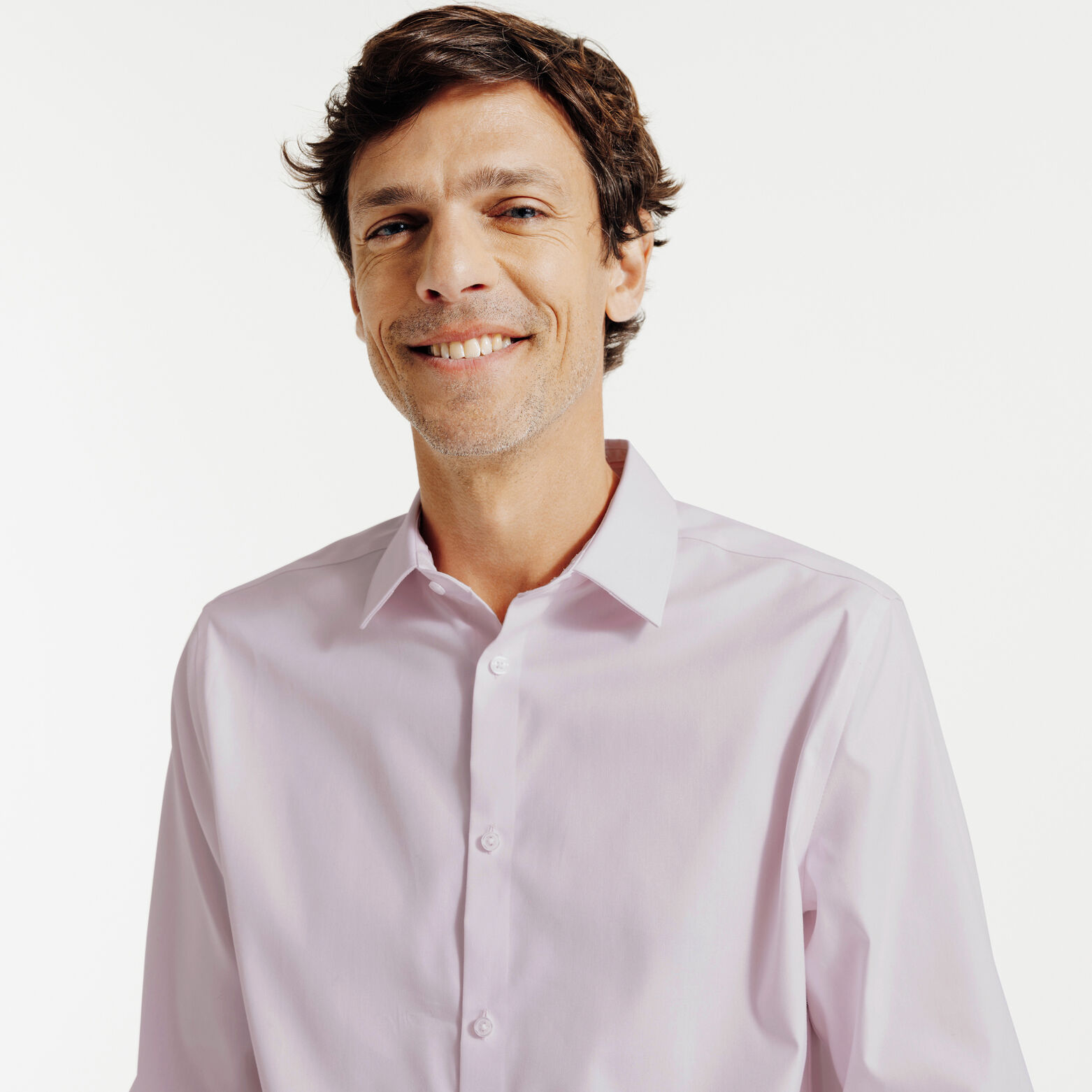 Chemise sans repassage en coton regular