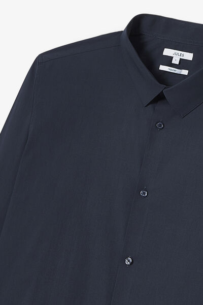 Chemise regular unie coton