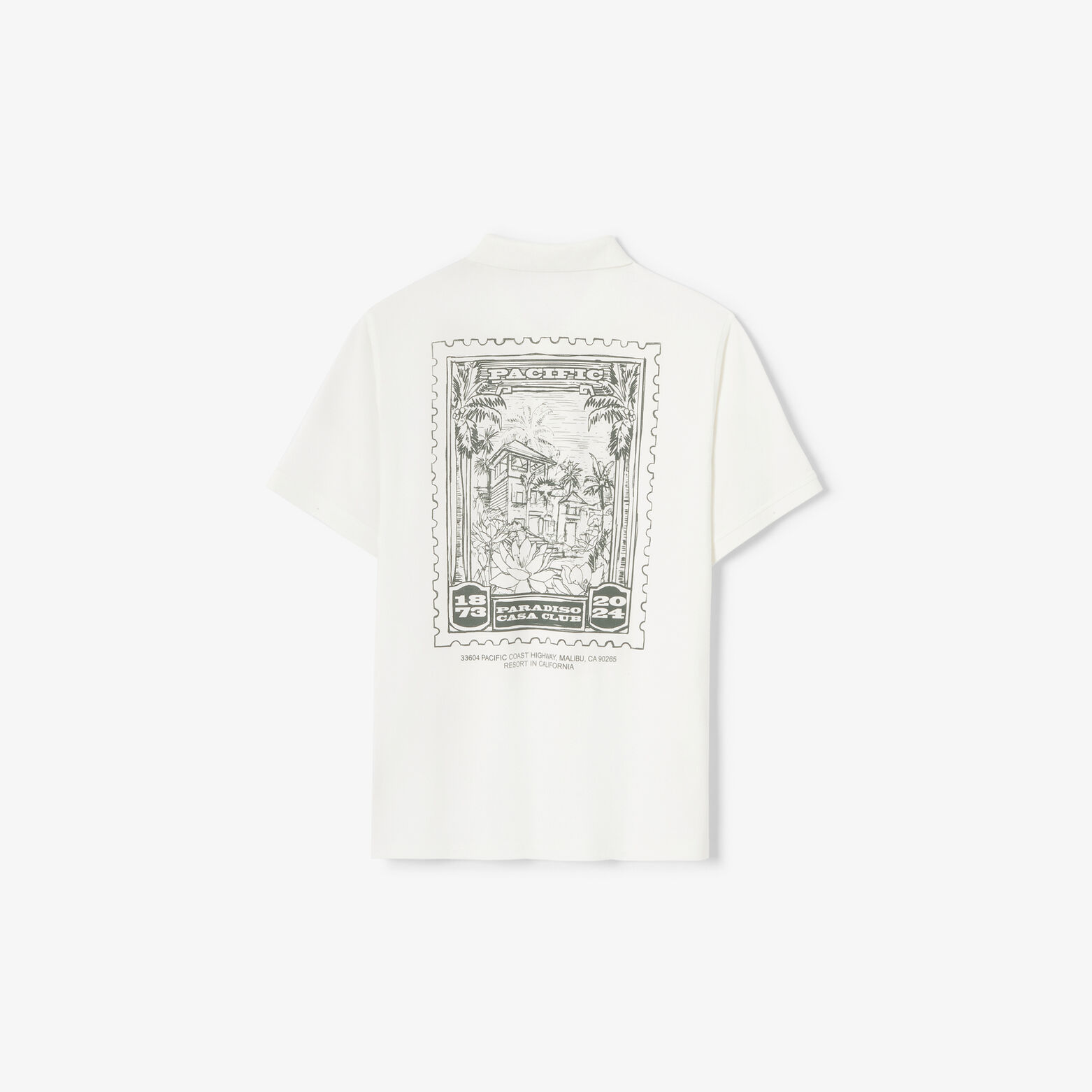 Polo manches courtes imprim&eacute; devant dos