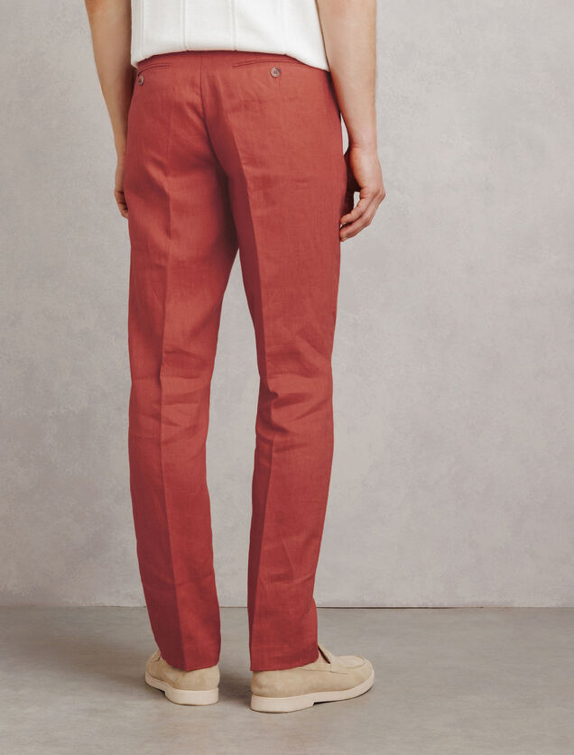 100% linnen kostuumbroek comfort fit