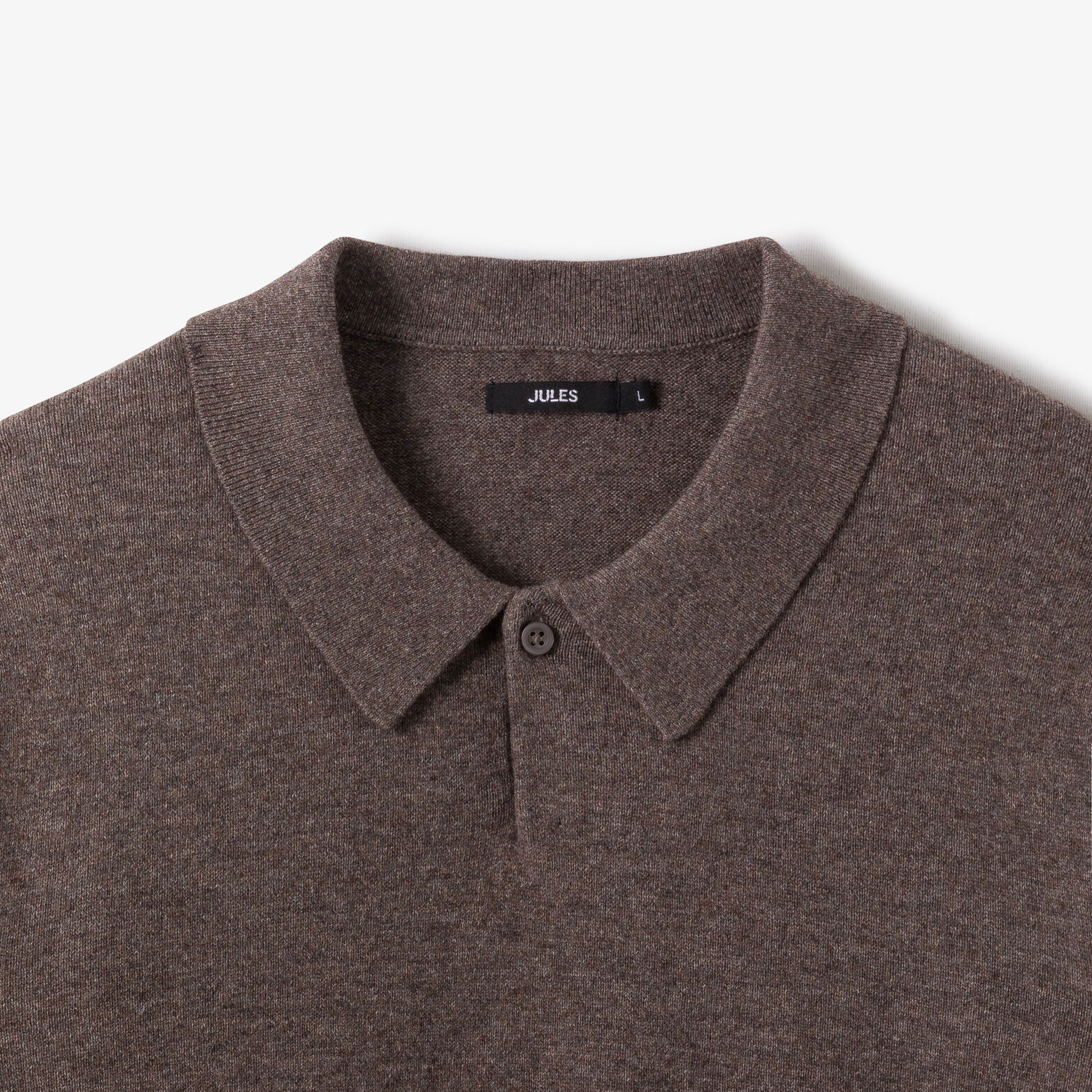 Tricot polo in merinos kasjmier