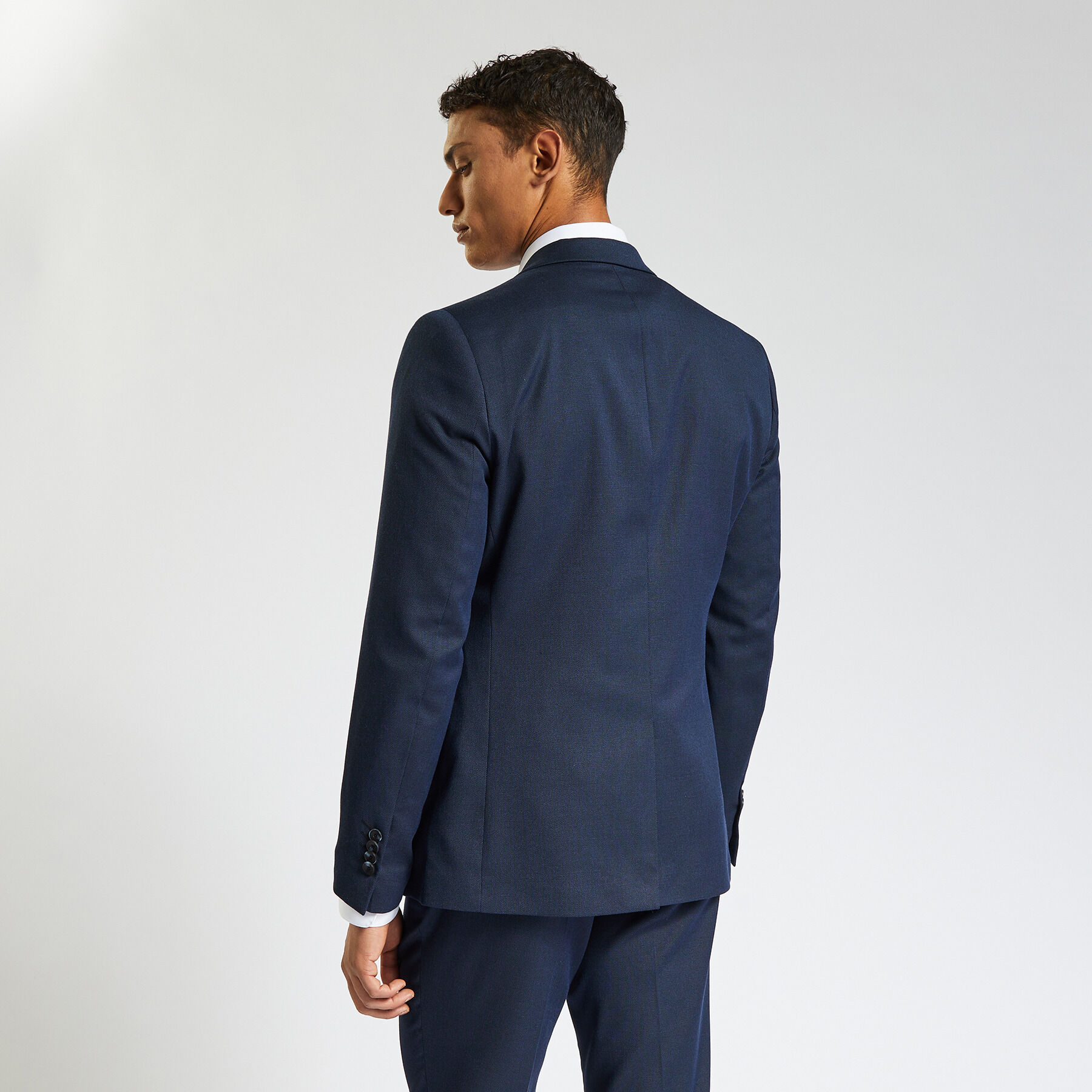 Veste de costume slim bi ton Bleu Jules