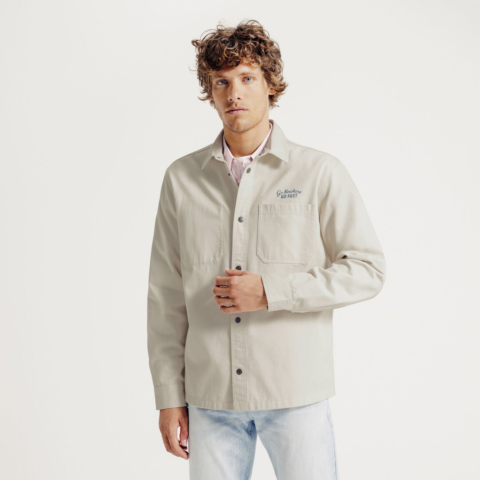 Surchemise en coton imprim&eacute;e