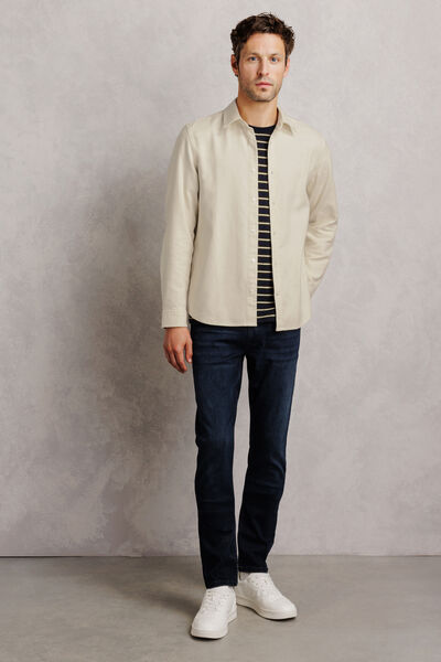 Chemise 100% coton armur&eacute;e unie