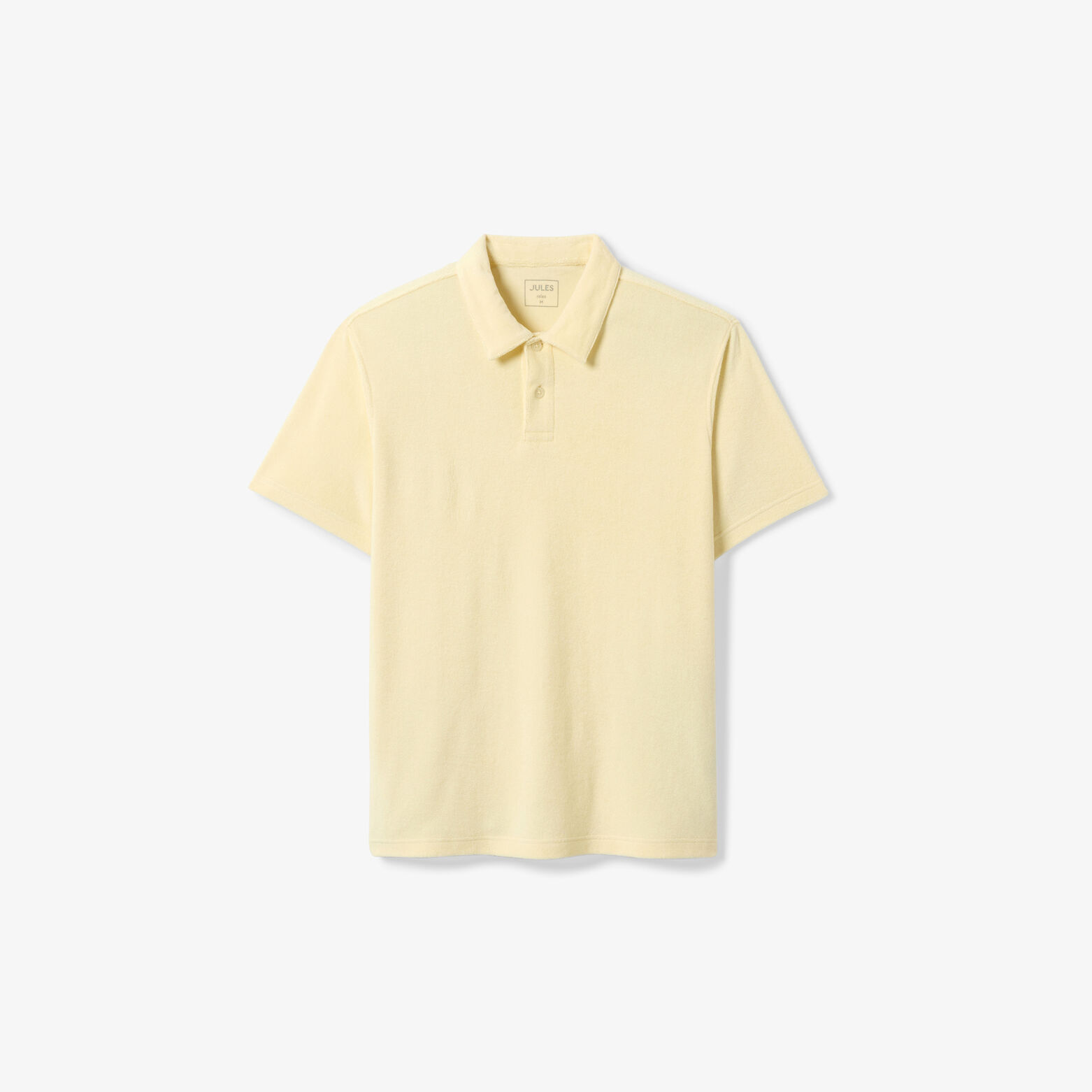 Polo manches courtes uni mati&egrave;re &eacute;ponge