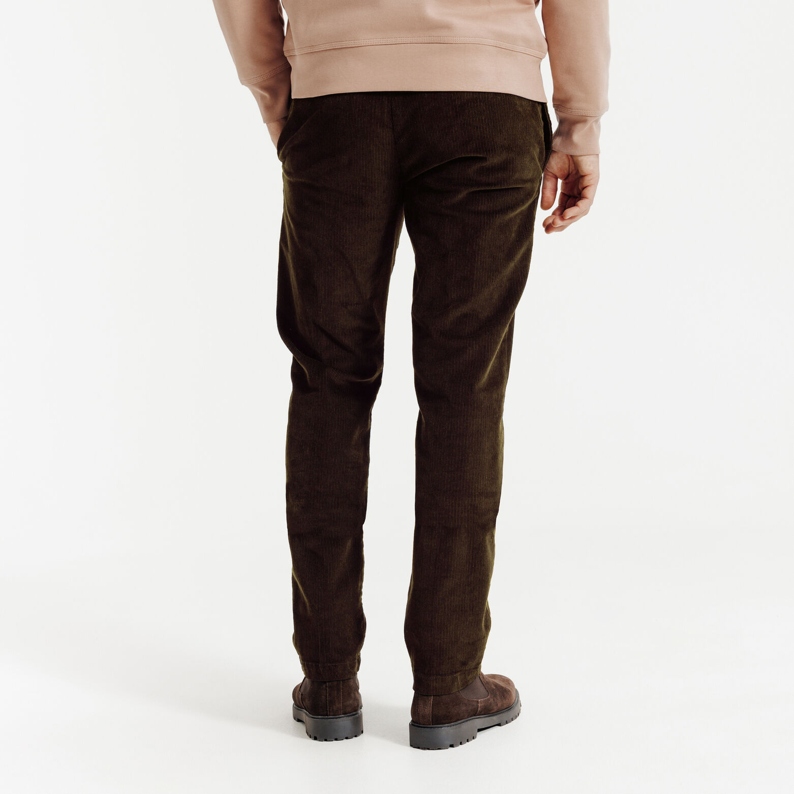 Pantalon chino straight velours
