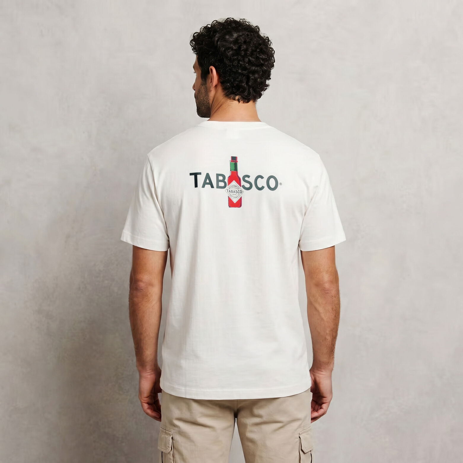 Tee shirt imprim&eacute; poitrine licence Tabasco