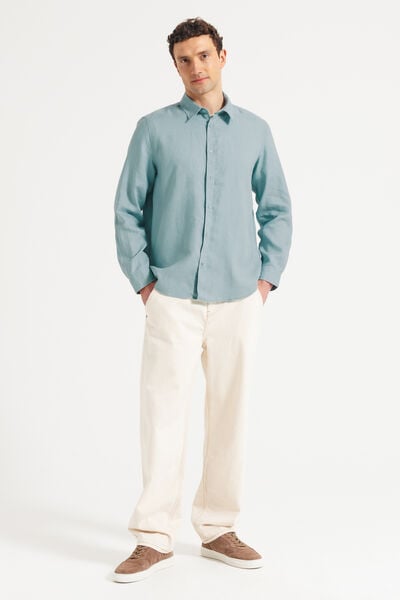 Chemise en lin unie