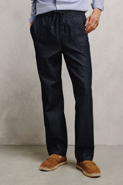 Loose jeans met elastische taille