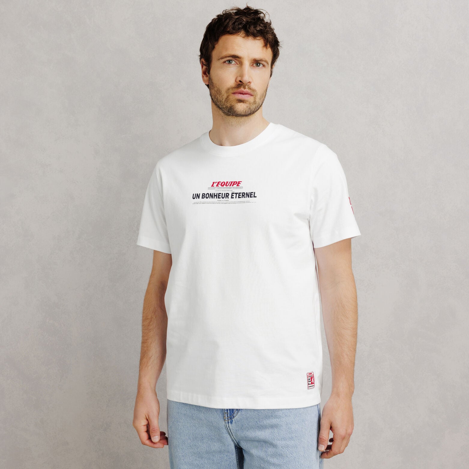Tee shirt imprim&eacute; devant licence L'&Eacute;quipe