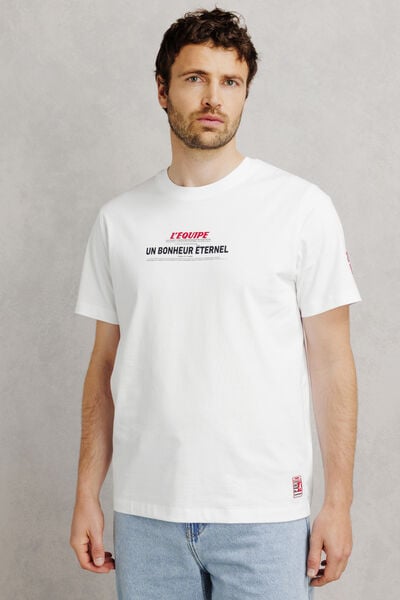 Tee shirt imprim&eacute; devant licence L'&Eacute;quipe