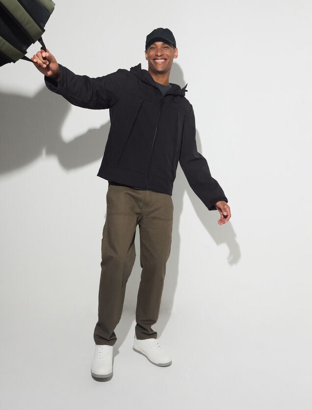 Blouson softshell à capuche