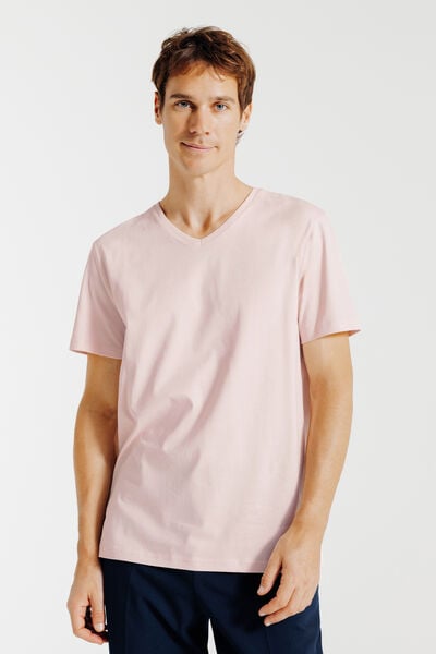 Tee shirt col V en coton