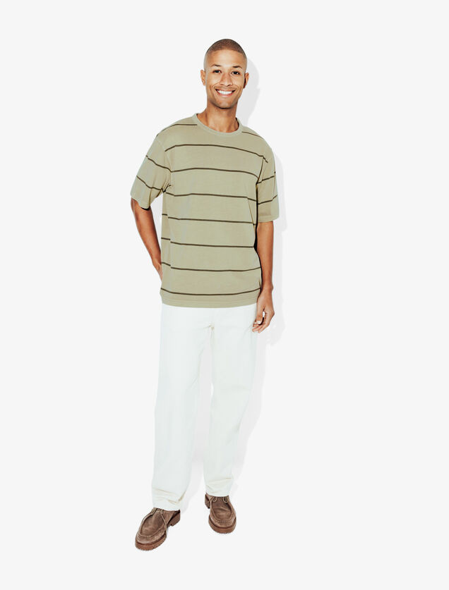 Tee shirt ray&eacute; col rond