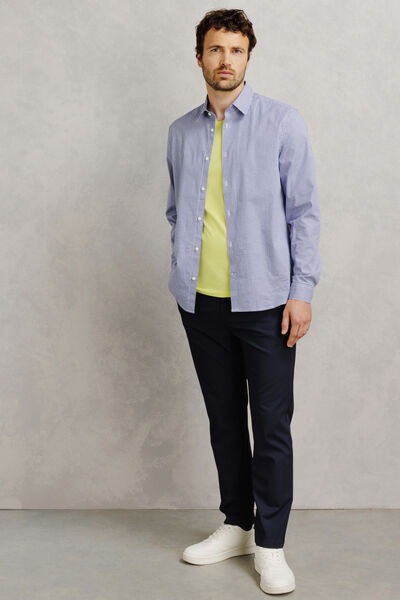 Basic T-shirt met V-hals in biokatoen