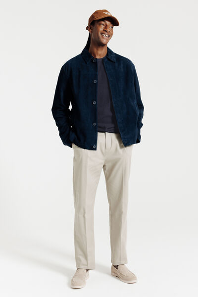 Trui ronde hals korte mouwen in stekenpatroon