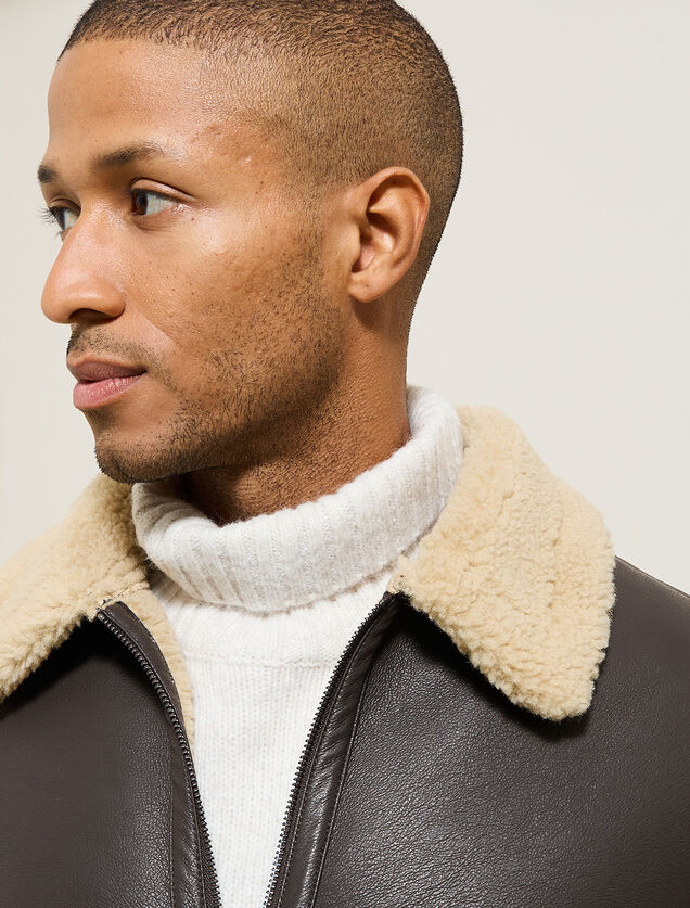 Blouson bombardier en sherpa