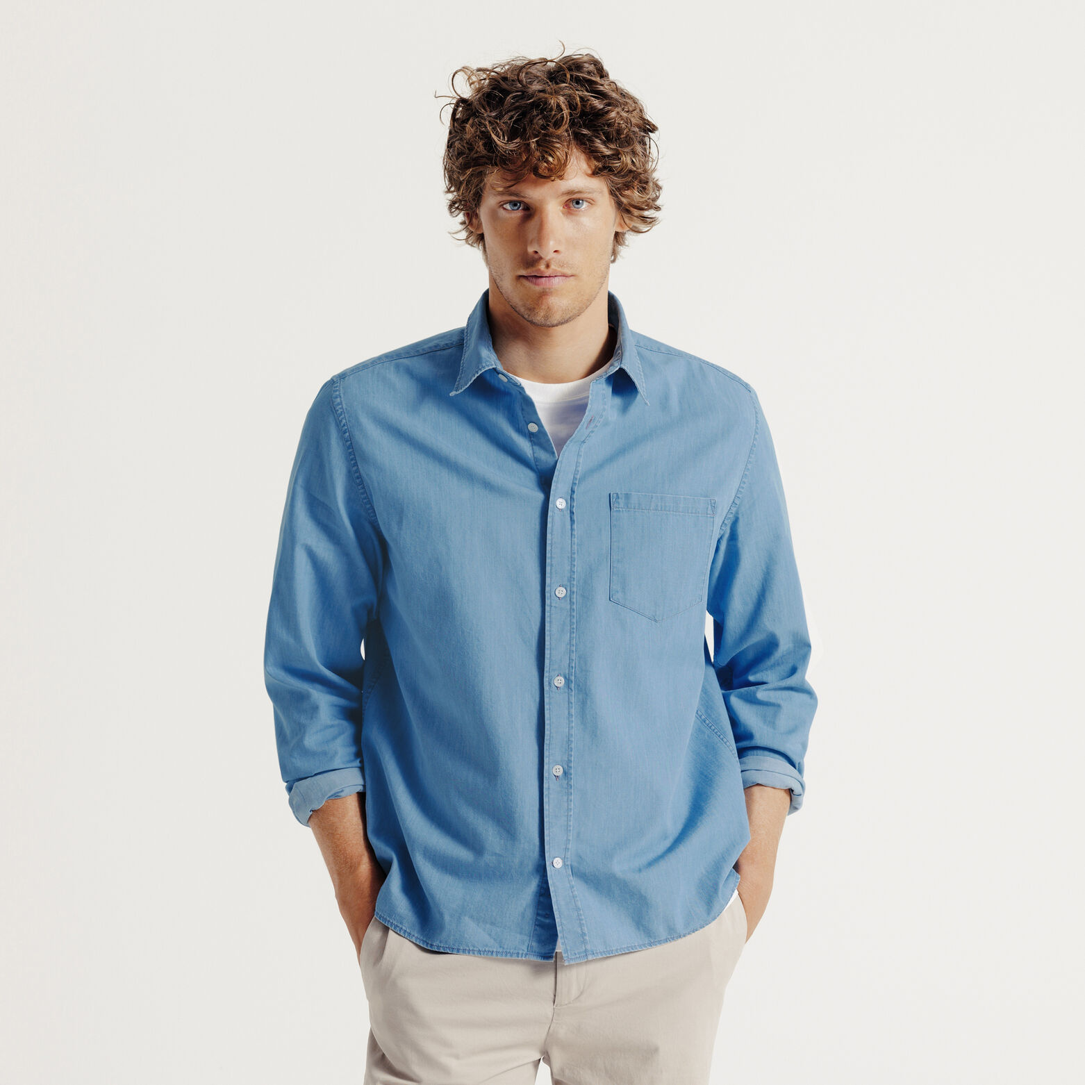 Chemise en coton chambray