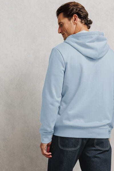 Sweat &agrave; capuche zipp&eacute; molleton uni