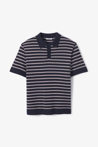 Polo en maille rayures