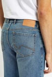 Straight jeans in gerecycled katoen en polyester 