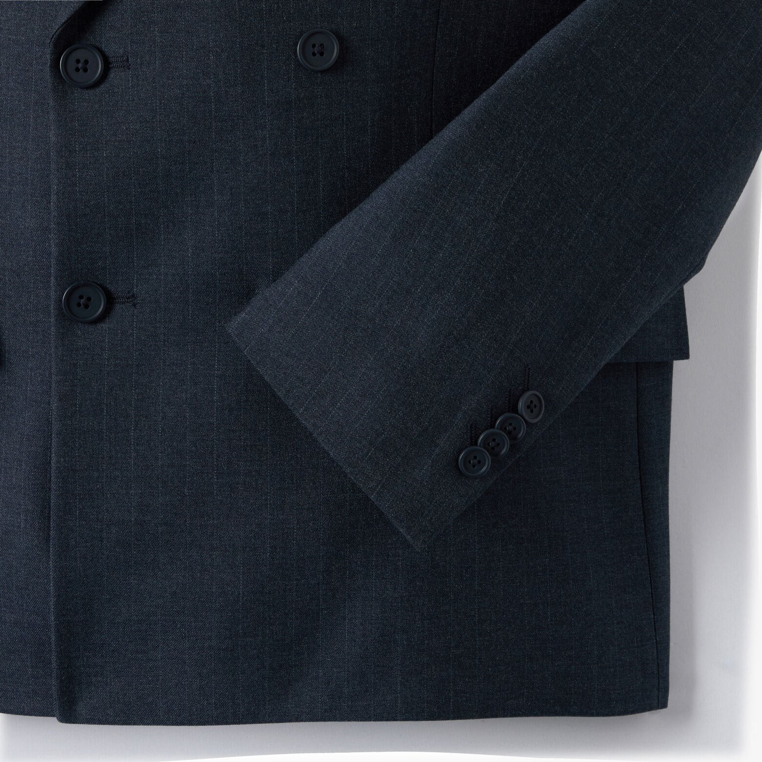 Veste de costume crois&eacute;e confort ray&eacute;e