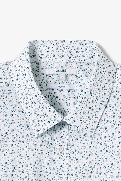 Regular fit hemdje in katoen met bloemenprint