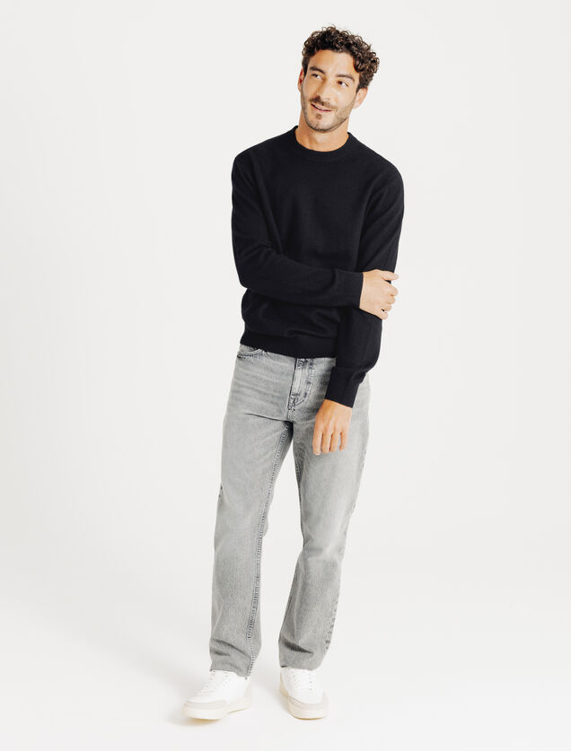 Pull col rond m&eacute;rinos cachemire