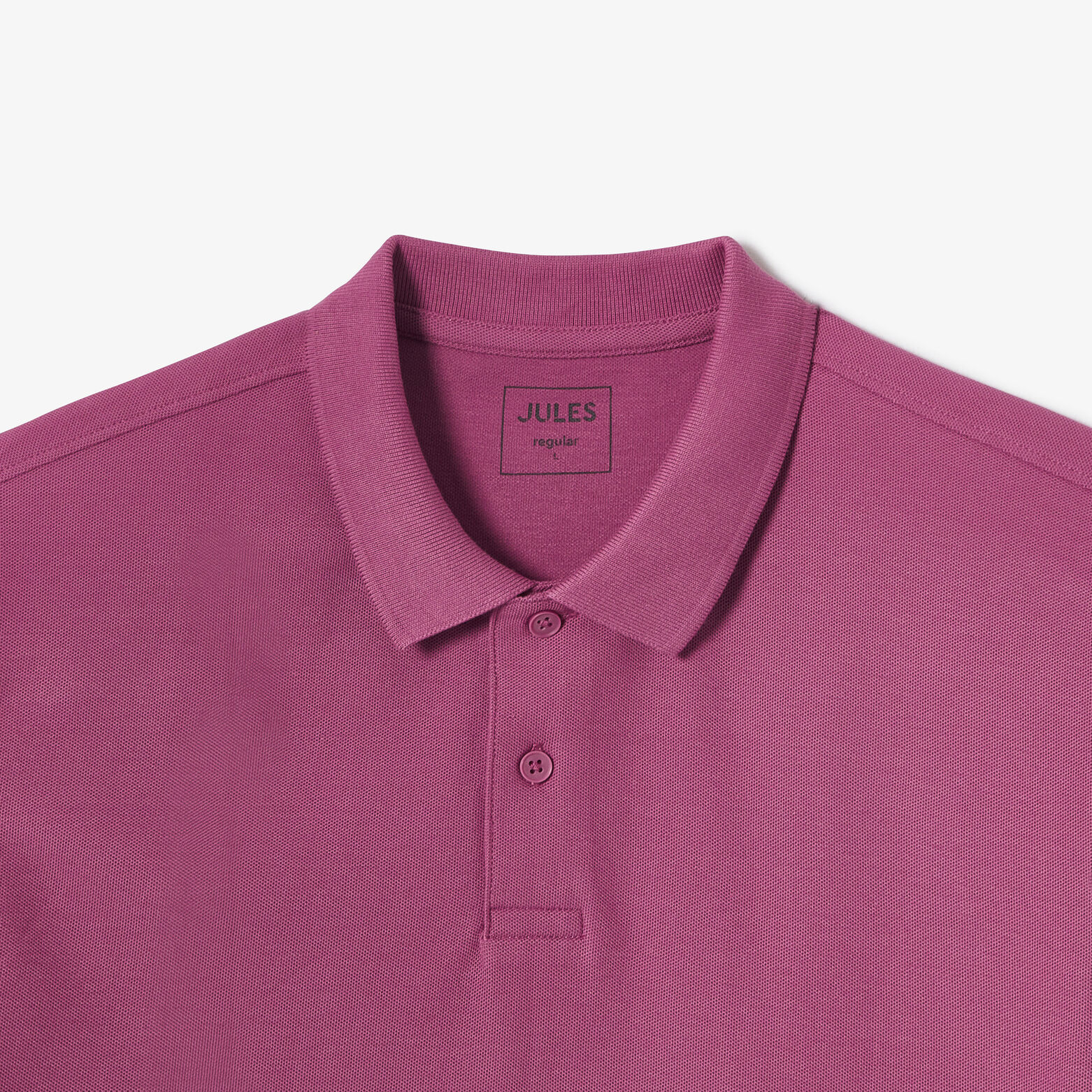 Effen polo in piqu&eacute;katoen met korte mouwen