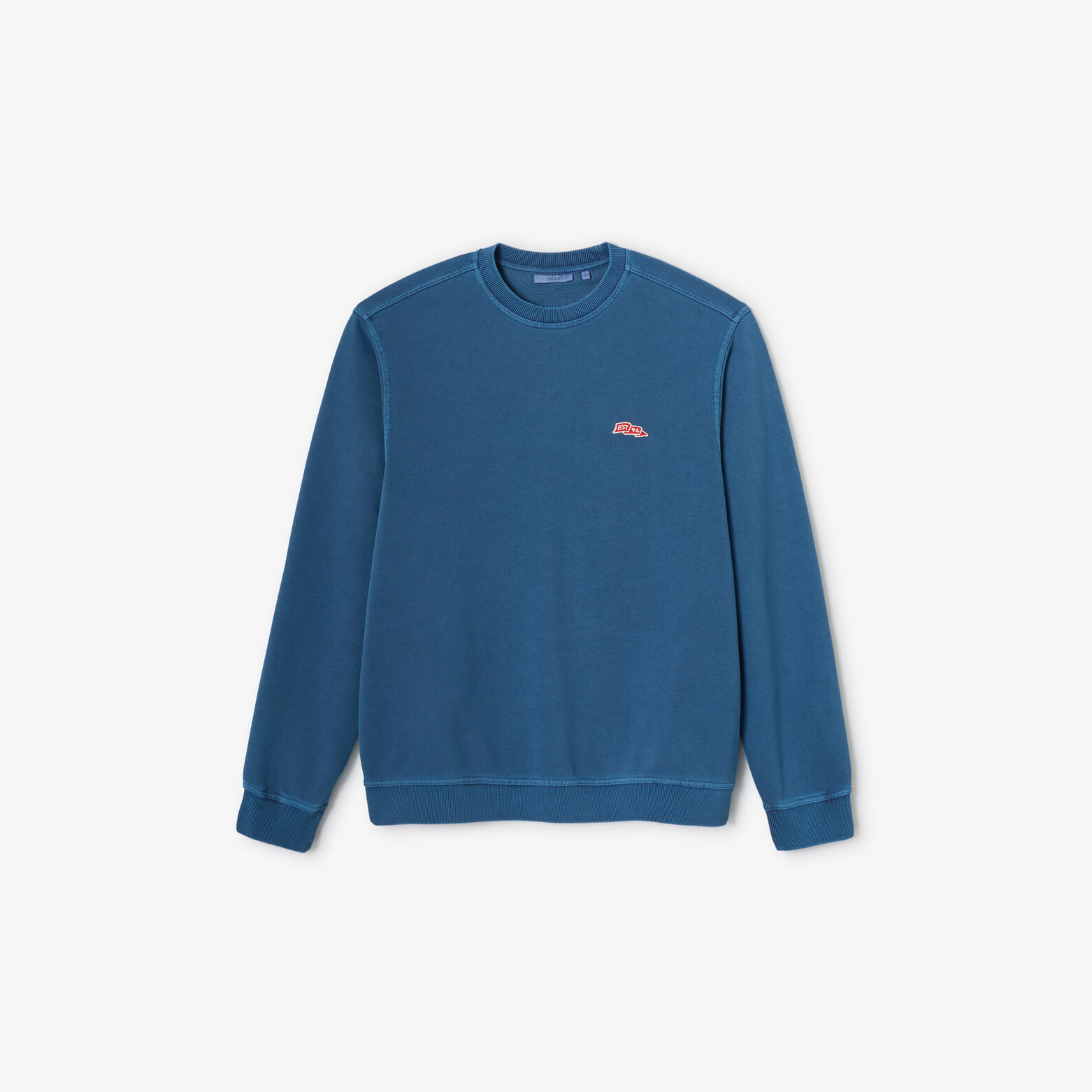 Sweat col rond effet délavé patch