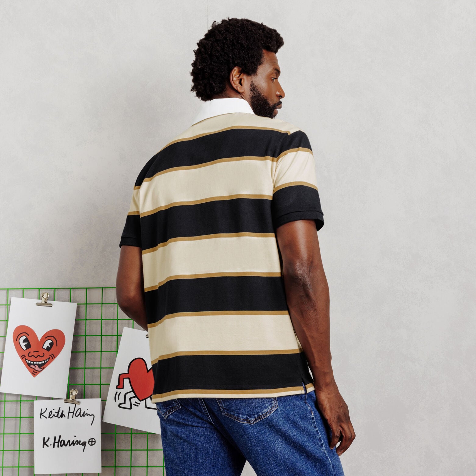 Geborduurde polo korte mouwen licentie Keith Harin