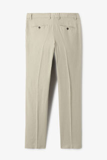 Straight fit chinobroek in 100% linnen