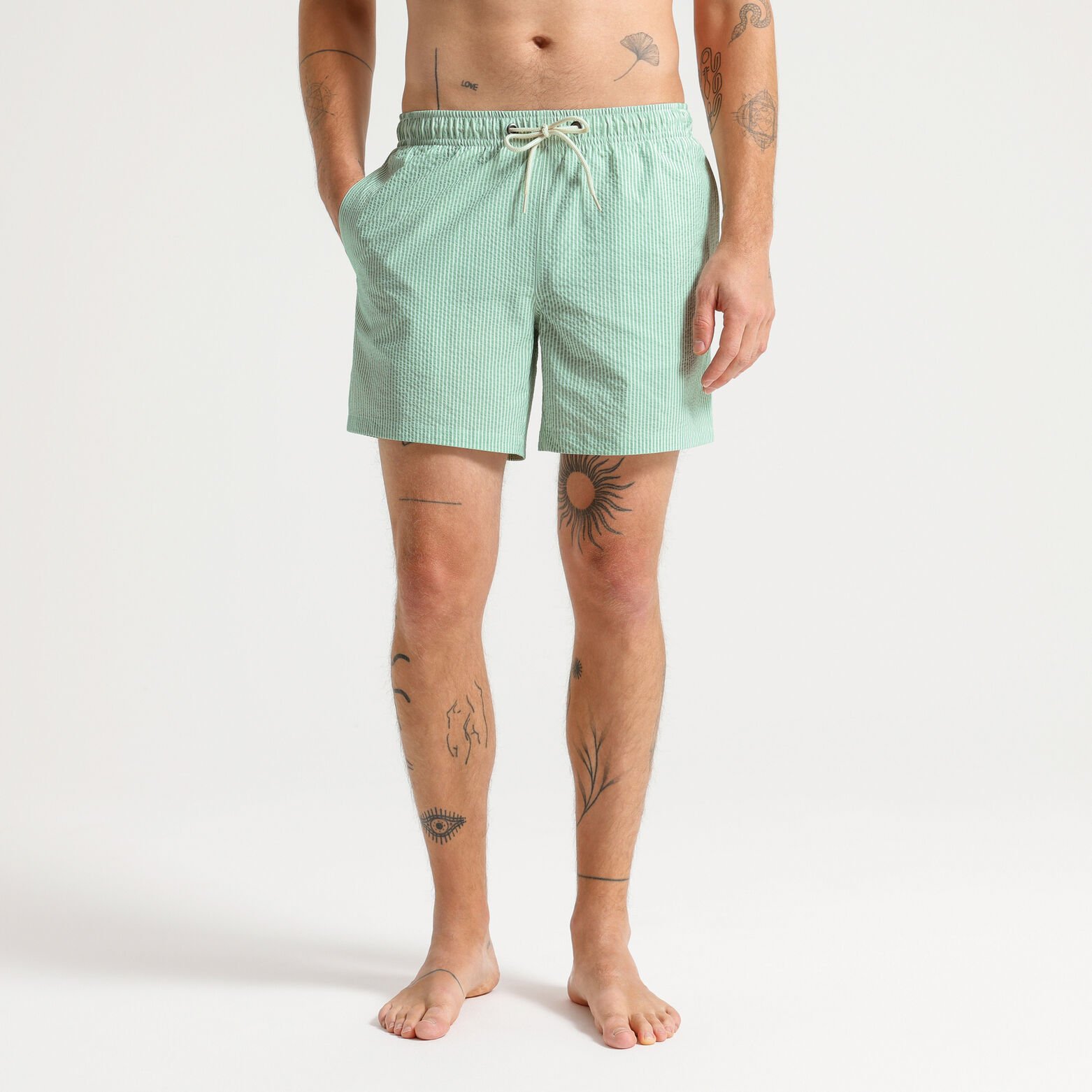 Maillot de bain seersucker ray&eacute;