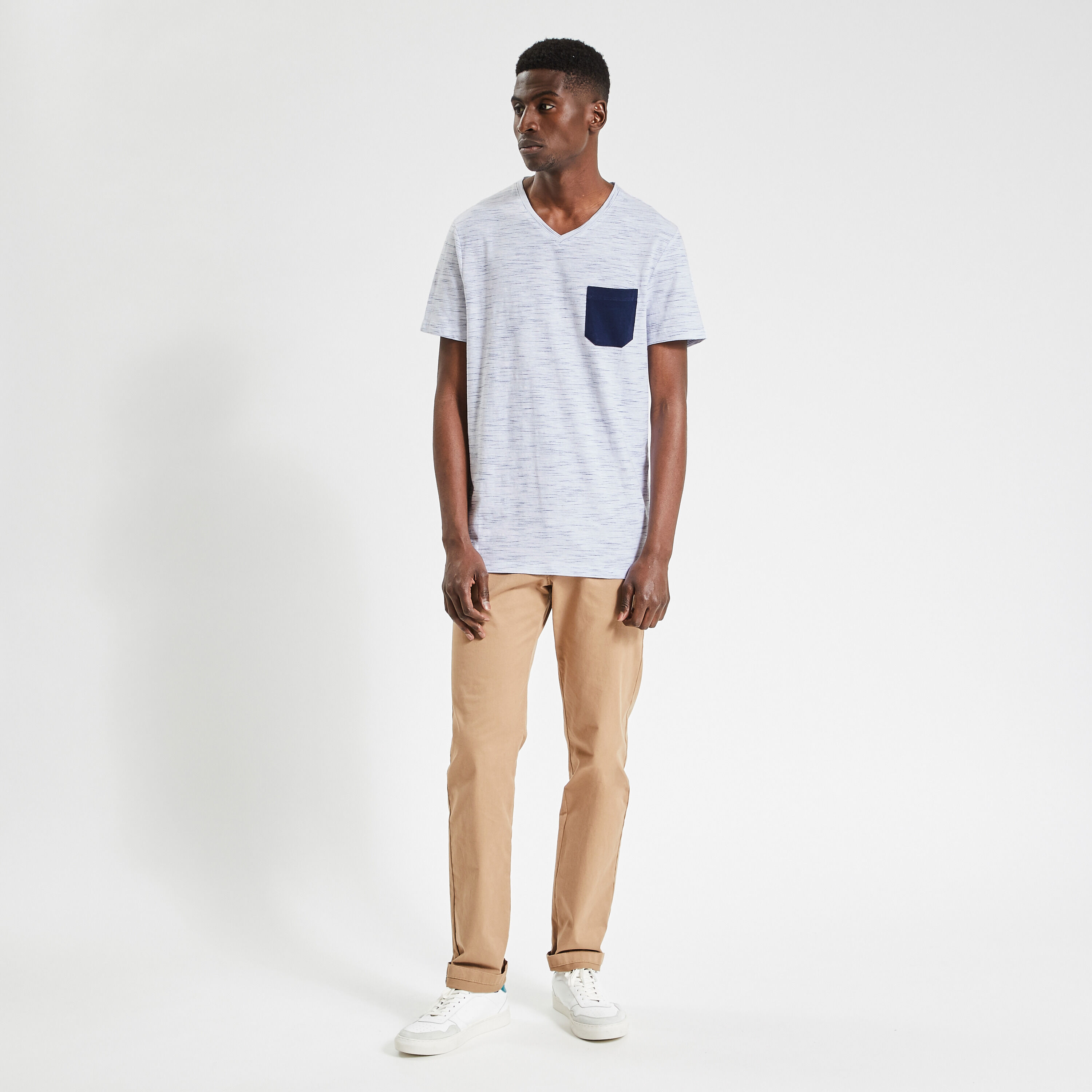 Shirt met deals v hals