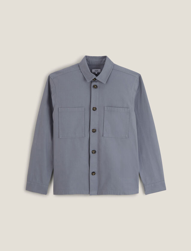 Surchemise en coton col chemise
