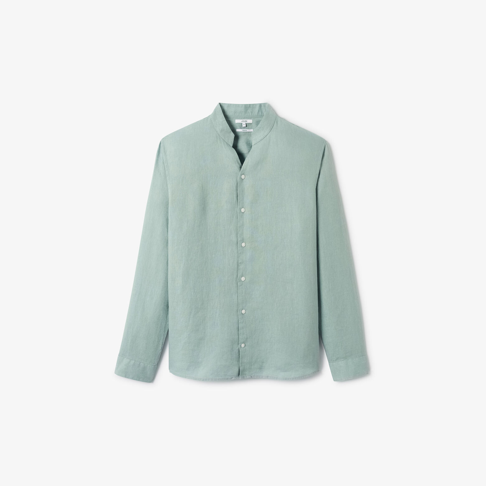 Chemise 100% lin col mao regular unie