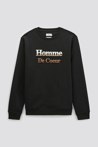 Sweat-shirt à Col Rond Personnalisable - Modèle Vintage Bande Coeur - Tailles S à 5XL - Neuf