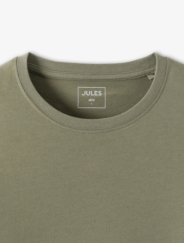 Slim basic T-shirt met ronde hals