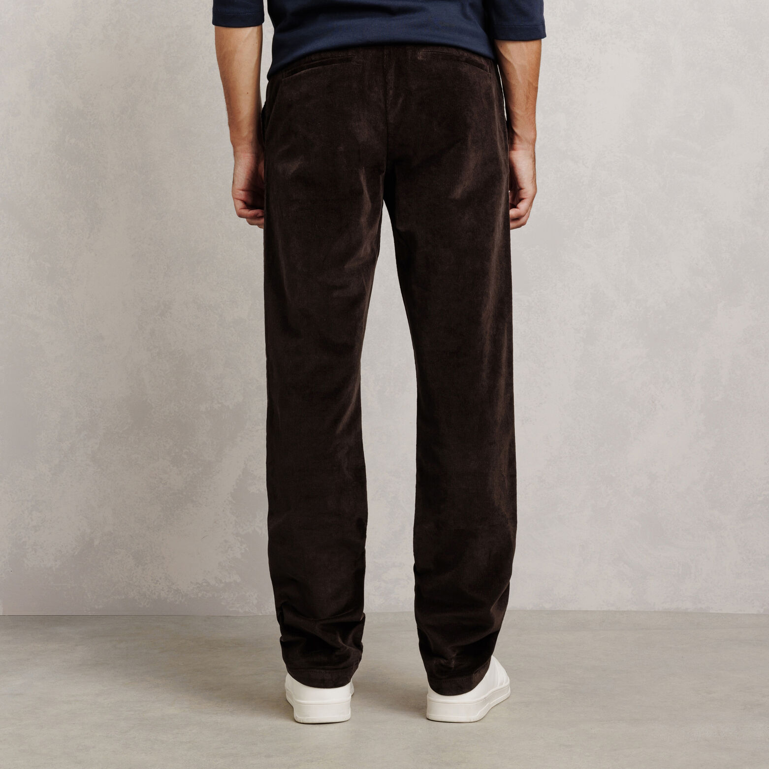 Fluwelen straight chinobroek