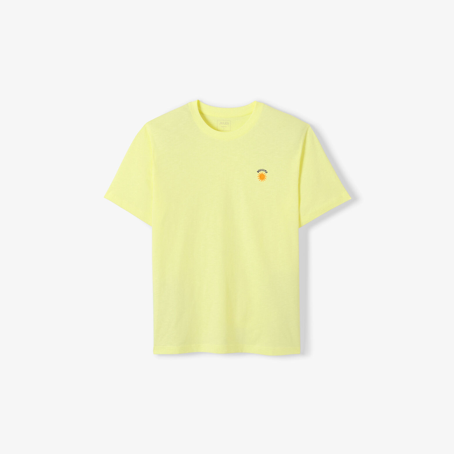 Tee shirt mati&egrave;re flamm&eacute;e broderie poitrine