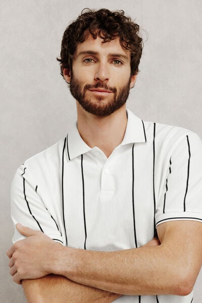 Polo manches courtes ray&eacute;