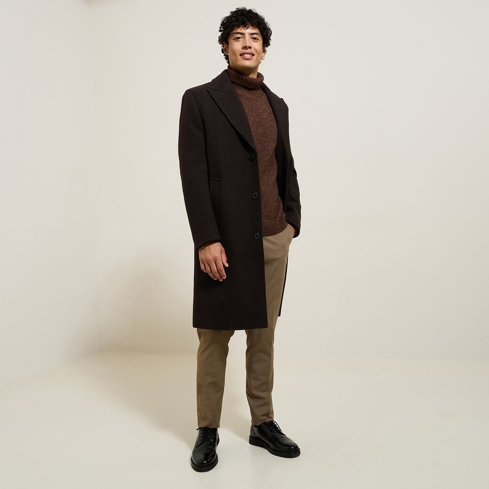 Manteau long hiver en lainage