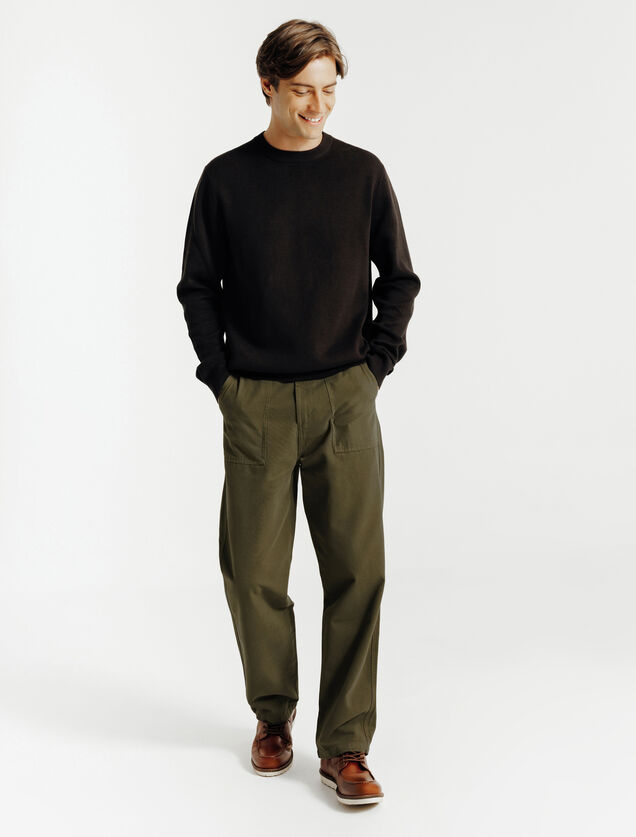 Baggy broek met timmermansdetail