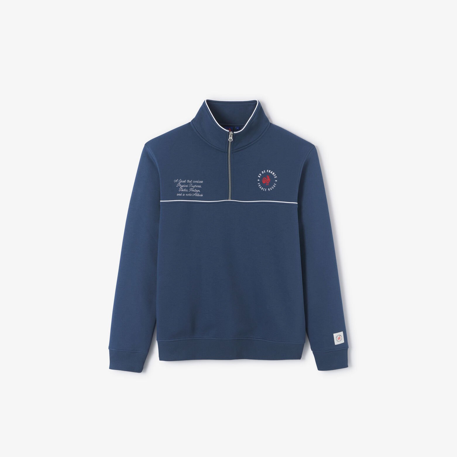 Sweat col montant zipp&eacute; licence France Rugby