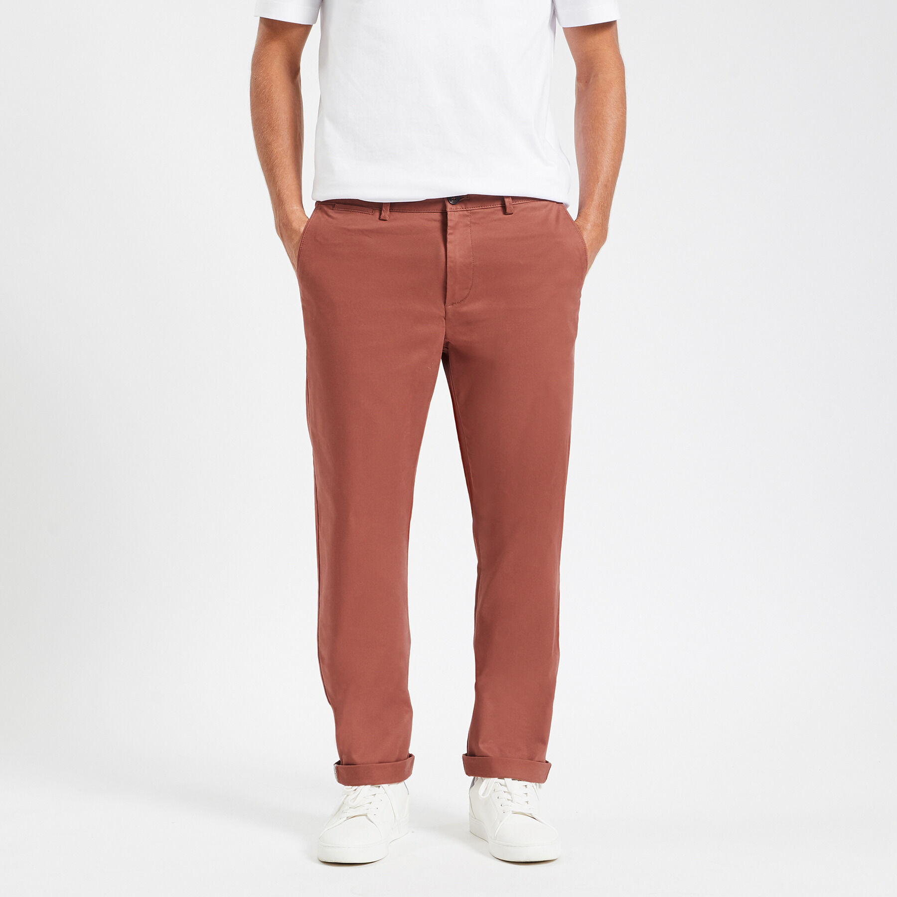 Chino hotsell orange homme