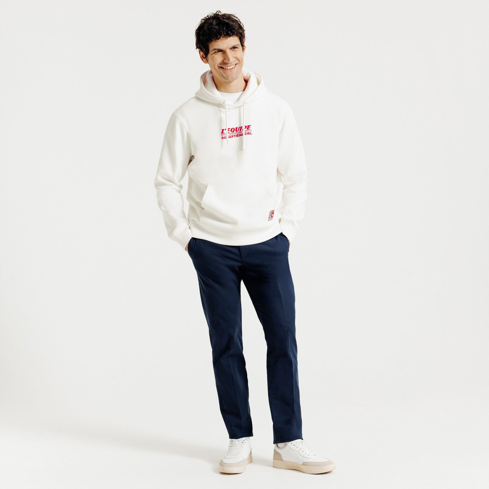 Sweat &agrave; capuche imprim&eacute; licence L'&Eacute;quipe