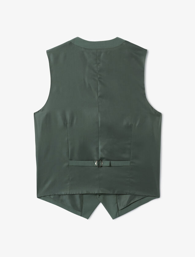 Slim fit kostuumgilet in bi-stretchstof