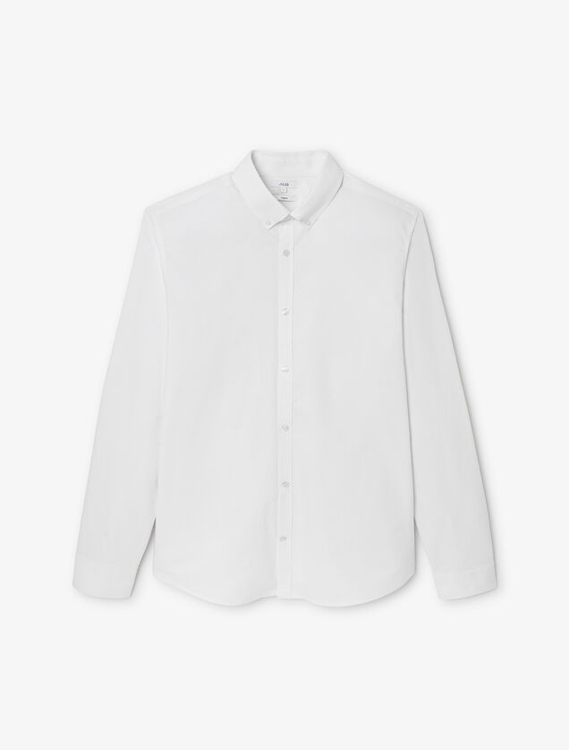 Chemise oxford en coton unie